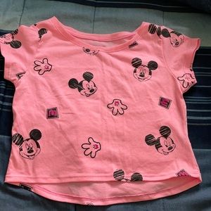 Pink mini mouse crop top
